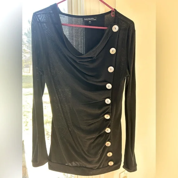 PattyBoutik Women’s Black Maternity Top Size M. - Picture 1 of 2